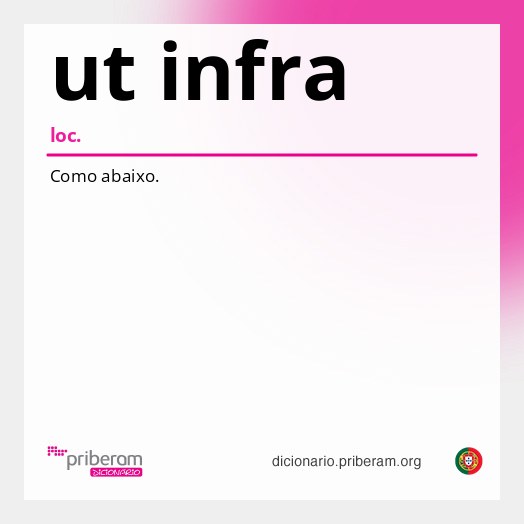 Significado de ut infra